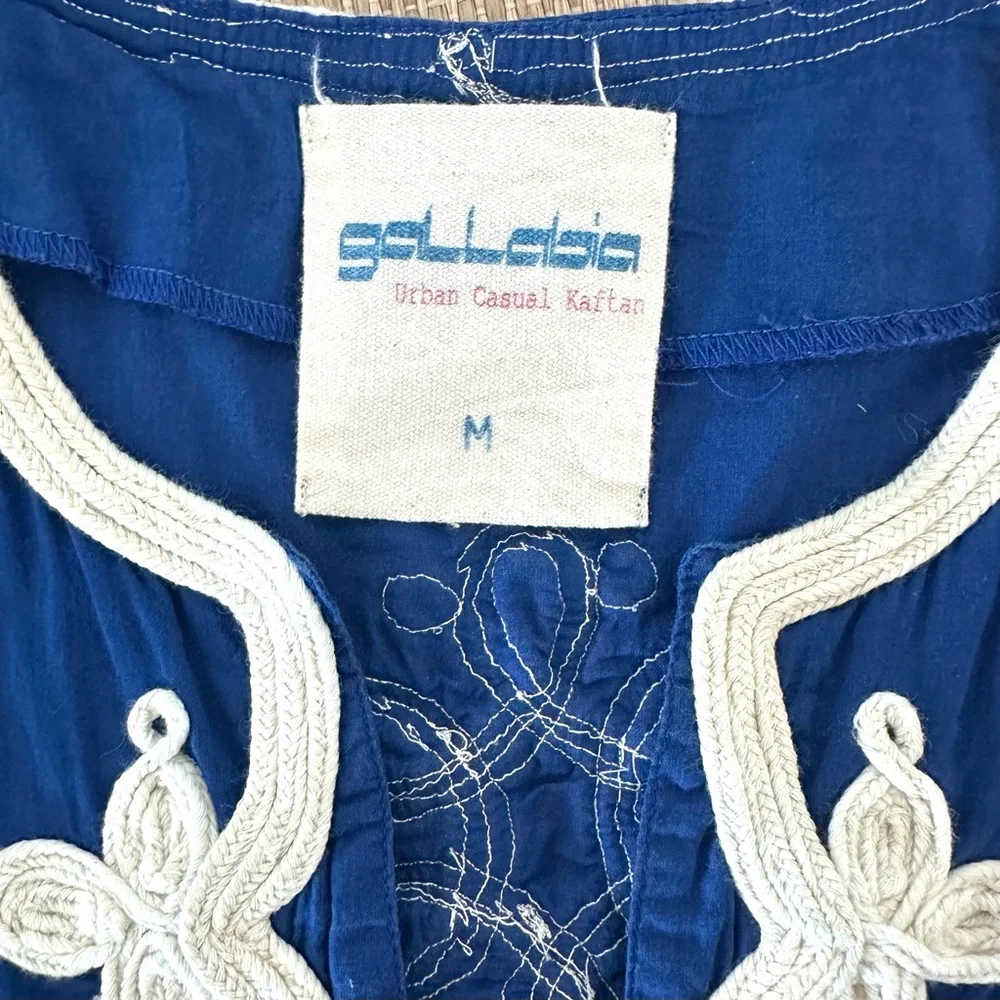 Gallabia Embroidered Trim Kaftan Dress - Picture 4 of 12